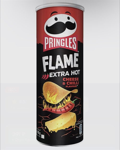Чипсы Pringles Flame Cheese and Chill сыр и перец чили, острые картофельные европейские снеки 160 гр. Vape-Elita Магазин электронных испарителей и сигарет