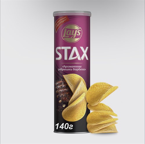 Чипсы картофельные Lay's Stax Ребрышки барбекю 140г Vape-Elita Магазин электронных испарителей и сигарет