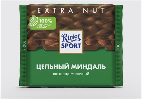 Шоколад Ritter Sport Цельный миндаль, молочный, с цельным миндалем, 100 г Vape-Elita Магазин электронных испарителей и сигарет