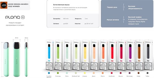 Plonq Alpha - 400 затяжек Vape-Elita Магазин электронных испарителей и сигарет
