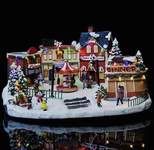 Каркасная светодиодная фигура Домики с каруселью Vape-Elita Магазин электронных испарителей и сигарет