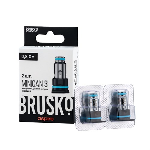 Испарители BRUSKO MINICAN 3, 0.8 ОМ, 2 ШТ, (В УПАК. 2 ШТ.) Vape-Elita Магазин электронных испарителей и сигарет