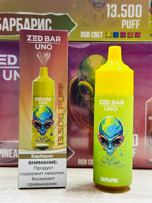 Zed Bar Uno 13500 - 13500 затяжек Vape-Elita Магазин электронных испарителей и сигарет