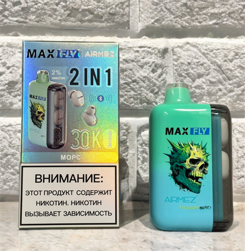 Max Fly Airmez (2 в 1) 30000 - 30000 затяжек с наушниками в корпусе Vape-Elita Магазин электронных испарителей и сигарет