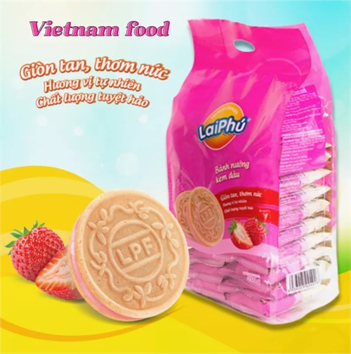 Вьетнамское печенье с Клубникой BANH LAI PHU, 350гр 5262
