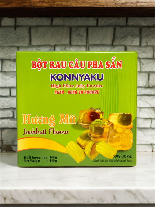 Желейный порошок для создания желе со вкусом Джекфрута BỘT RAU CÂU PHA SẮN KONNYAKU 140 гр 5529