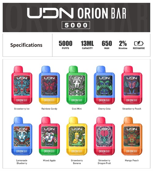 UDN Orion Bar 5000 - 5000 затяжек Vape-Elita Магазин электронных испарителей и сигарет