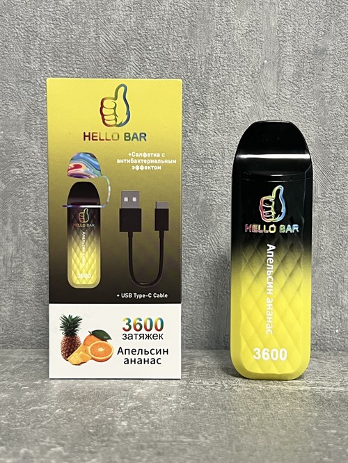 Hello Bar 3600 - 3600 затяжек Vape-Elita Магазин электронных испарителей и сигарет