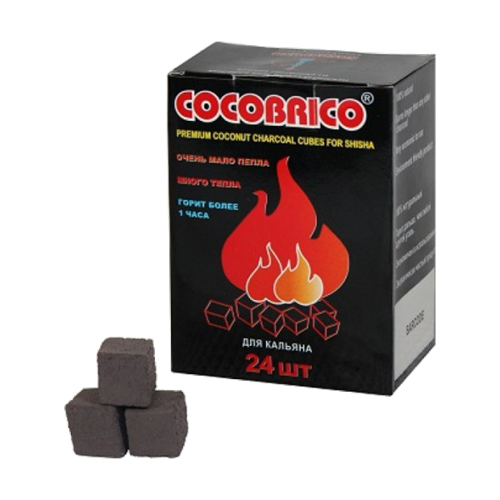 Кокосовый уголь для кальяна — Cocobrico, 24 кубика, 22мм Vape-Elita Магазин электронных испарителей и сигарет