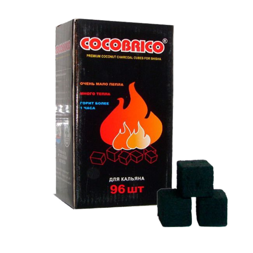 Кокосовый уголь для кальяна — Cocobrico, 96 кубиков, 22мм Vape-Elita Магазин электронных испарителей и сигарет
