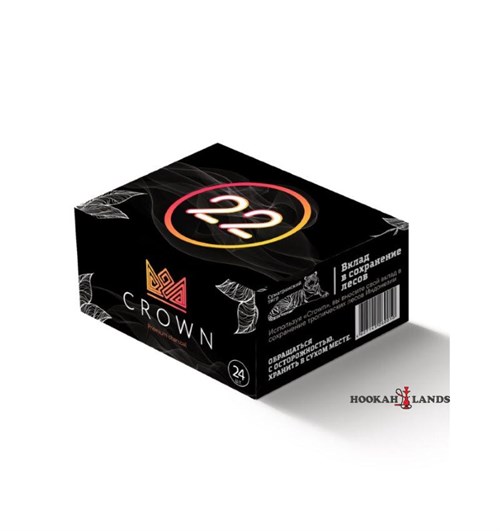 Кокосовый уголь для кальяна Crown, 24 кубика, 22мм Vape-Elita Магазин электронных испарителей и сигарет