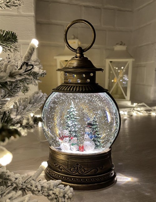 Фонарь-светильник Новогодний круглый со снеговиком Vape-Elita Магазин электронных испарителей и сигарет