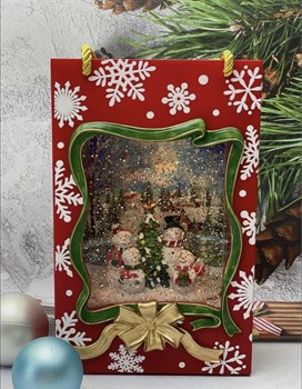 Новогодний Фонарь под елку, Музыкальный с метелью и Новогодней музыкой/ Светильник Декоративный, елочное украшение/ Ночник светодиодный Vape-Elita Магазин электронных испарителей и сигарет