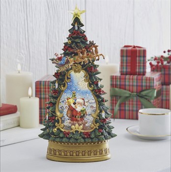 Новогодний Фонарь под елку, Музыкальный с метелью и Новогодней музыкой/ Светильник Декоративный, елочное украшение/ Ночник светодиодный Vape-Elita Магазин электронных испарителей и сигарет