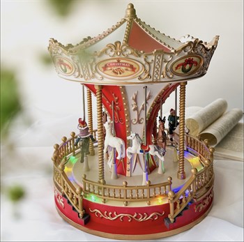 Новогодний Фонарь под елку, Музыкальный с метелью и Новогодней музыкой/ Светильник Декоративный, елочное украшение/ Ночник светодиодный Карусель Vape-Elita Магазин электронных испарителей и сигарет