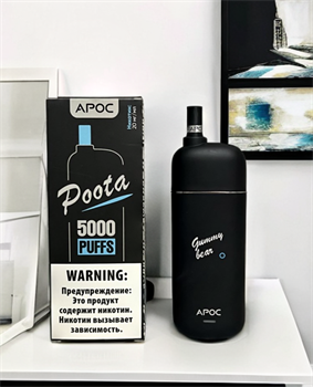 Apoc Poota - 5000 затяжек с 4 стиками и резиновым мундштуком Vape-Elita Магазин электронных испарителей и сигарет