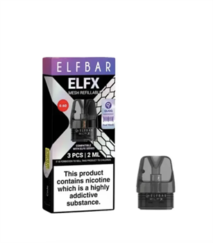 Картриджи ELFBAR ELFX Refillable Dual Mesh Pod УПАКОВКА 0.8 Ом 2 мл (в упак. 3 шт.) Vape-Elita Магазин электронных испарителей и сигарет
