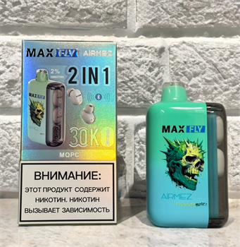 Max Fly Airmez (2 в 1) 30000 - 30000 затяжек с наушниками в корпусе Vape-Elita Магазин электронных испарителей и сигарет