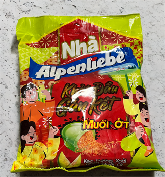 Китайские конфеты с шипучей начинкой со вкусом дыни Nha Alpenliebe 5354