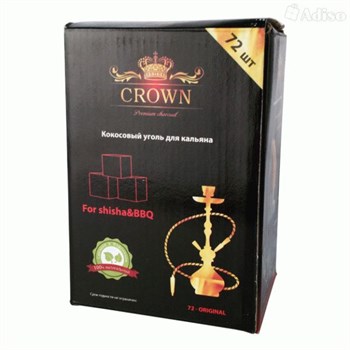 Кокосовый уголь для кальяна Crown, 72 кубика, 25мм Vape-Elita Магазин электронных испарителей и сигарет